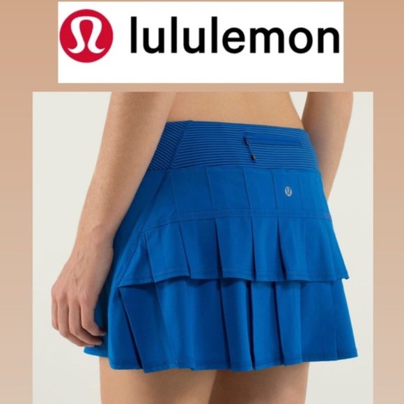 lululemon athletica Dresses & Skirts - Lululemon  Pace Setter tennis Skirt baroque blue 8